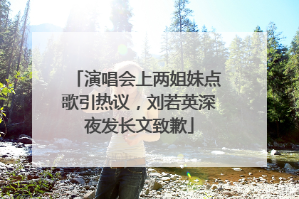 演唱会上两姐妹点歌引热议，刘若英深夜发长文致歉