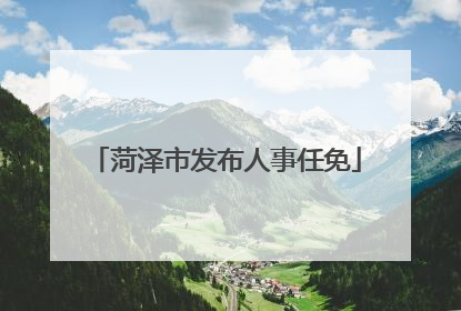 菏泽市发布人事任免