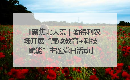 聚焦北大荒｜勤得利农场开展“廉政教育+科技赋能”主题党日活动