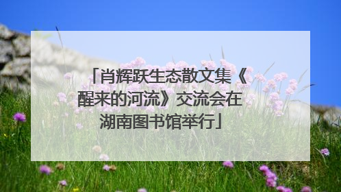 肖辉跃生态散文集《醒来的河流》交流会在湖南图书馆举行