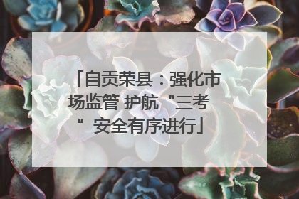 自贡荣县：强化市场监管 护航“三考”安全有序进行