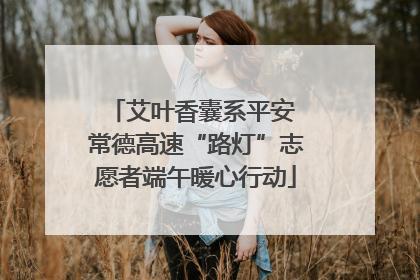 艾叶香囊系平安 常德高速“路灯”志愿者端午暖心行动