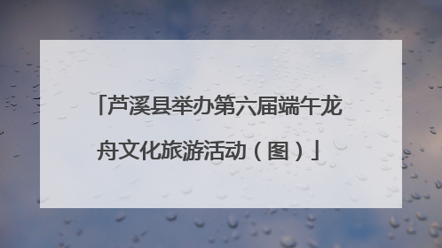芦溪县举办第六届端午龙舟文化旅游活动（图）