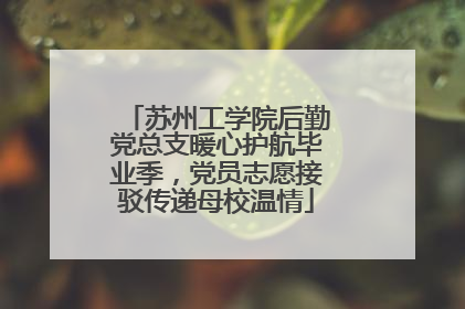 苏州工学院后勤党总支暖心护航毕业季，党员志愿接驳传递母校温情