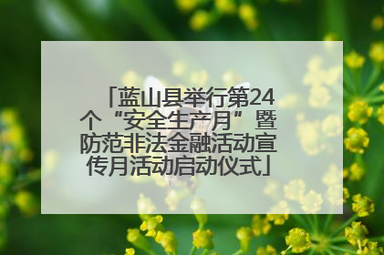 蓝山县举行第24个“安全生产月”暨防范非法金融活动宣传月活动启动仪式