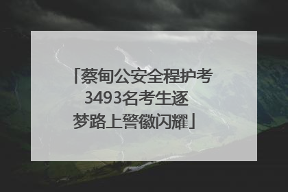 蔡甸公安全程护考 3493名考生逐梦路上警徽闪耀