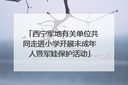 西宁军地有关单位共同走进小学开展未成年人暨军娃保护活动