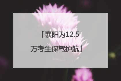 襄阳为12.5万考生保驾护航