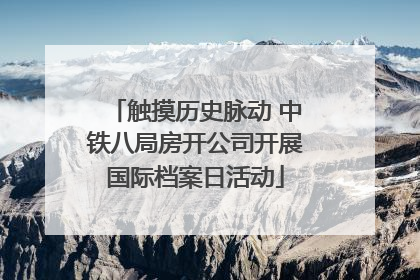 触摸历史脉动 中铁八局房开公司开展国际档案日活动
