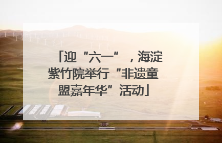 迎“六一”，海淀紫竹院举行“非遗童盟嘉年华”活动