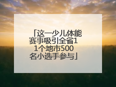 这一少儿体能赛事吸引全省11个地市500名小选手参与