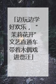 边玩边学好欢乐，“茉莉花开”文艺直通车带着木偶戏进贾汪
