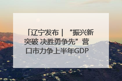 辽宁发布｜“振兴新突破 决胜勇争先”营口市力争上半年GDP增长6%左右