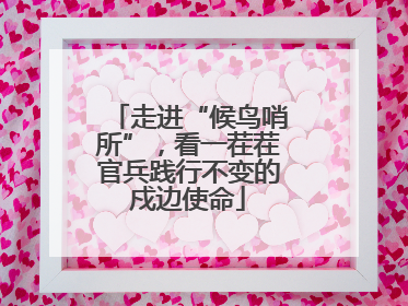 走进“候鸟哨所”，看一茬茬官兵践行不变的戍边使命