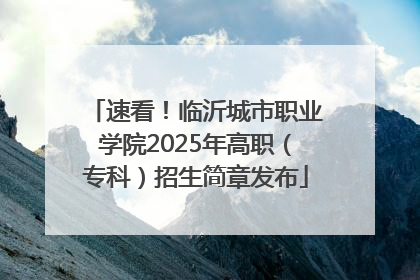 速看！临沂城市职业学院2025年高职（专科）招生简章发布