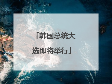 韩国总统大选即将举行