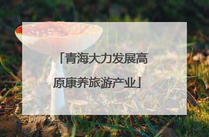 青海大力发展高原康养旅游产业