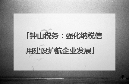钟山税务：强化纳税信用建设护航企业发展