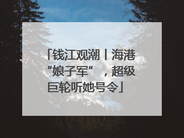 钱江观潮丨海港“娘子军”，超级巨轮听她号令