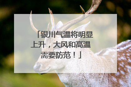 银川气温将明显上升，大风和高温需要防范！