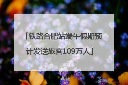 铁路合肥站端午假期预计发送旅客109万人