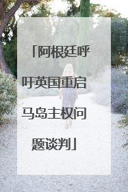 阿根廷呼吁英国重启马岛主权问题谈判