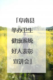 阜南县举办卫生健康系统好人表彰宣讲会