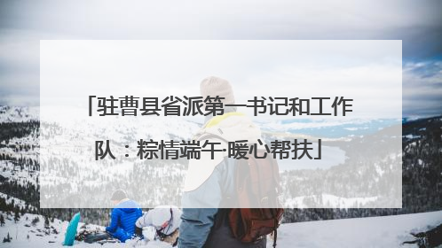 驻曹县省派第一书记和工作队：粽情端午·暖心帮扶