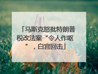 马斯克怒批特朗普税改法案“令人作呕”，白宫回击