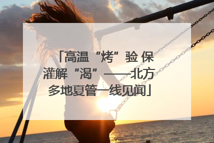 高温“烤”验 保灌解“渴”——北方多地夏管一线见闻