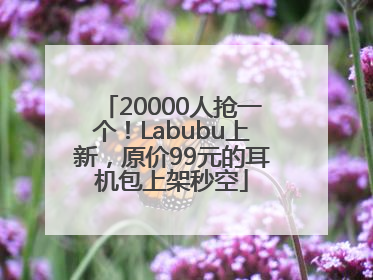 20000人抢一个！Labubu上新，原价99元的耳机包上架秒空