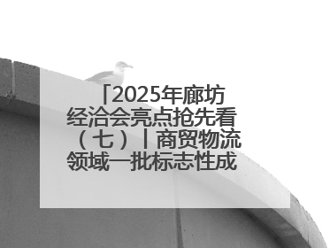 2025年廊坊经洽会亮点抢先看（七）丨商贸物流领域一批标志性成果将集中发布