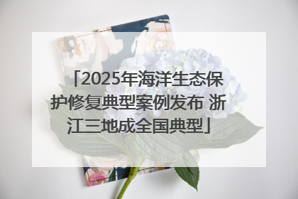 2025年海洋生态保护修复典型案例发布 浙江三地成全国典型