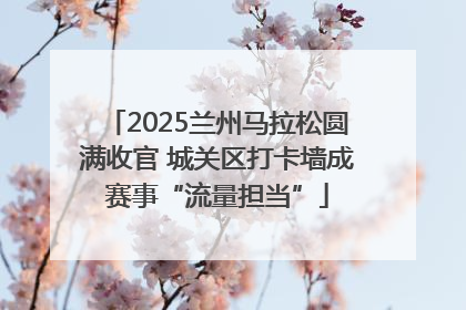 2025兰州马拉松圆满收官 城关区打卡墙成赛事“流量担当”