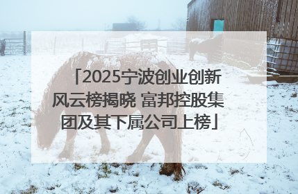 2025宁波创业创新风云榜揭晓 富邦控股集团及其下属公司上榜