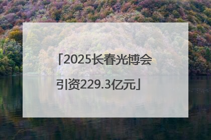 2025长春光博会引资229.3亿元