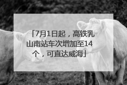 7月1日起，高铁乳山南站车次增加至14个，可直达威海